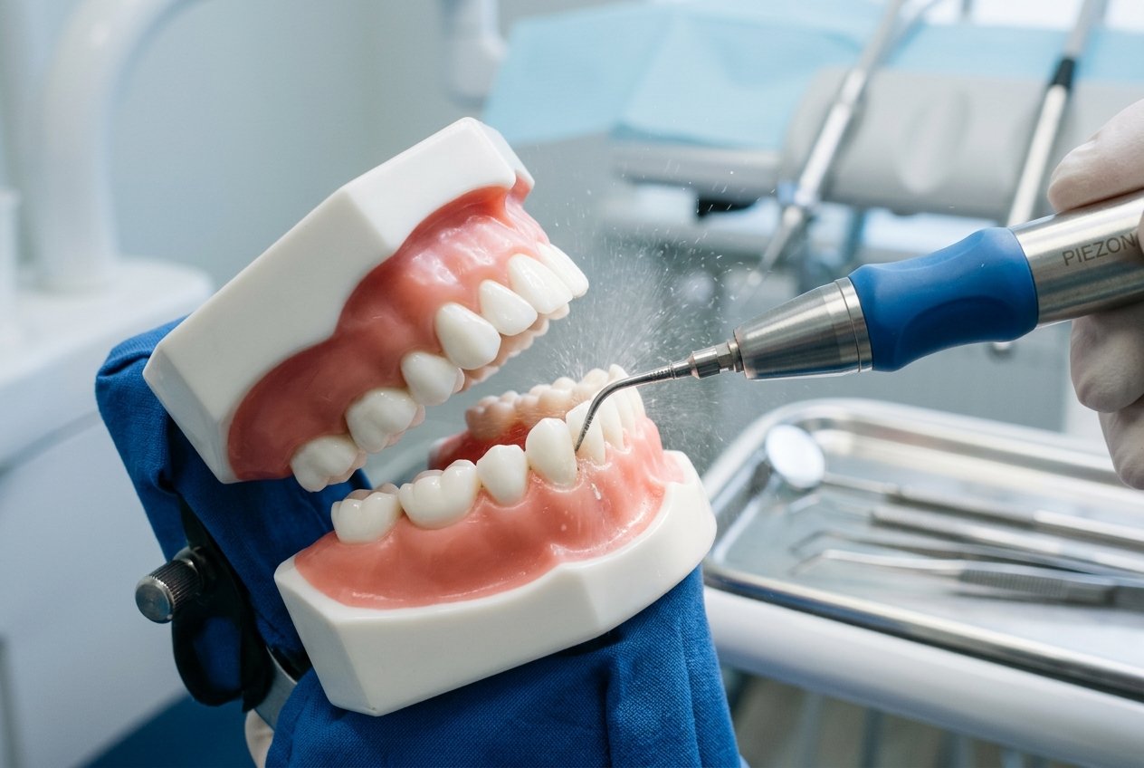 Ultrasonic dental scaling and teeth cleaning at Dedicated Dentistry Clinic Hadapsar